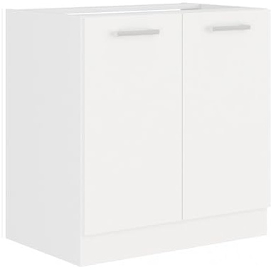 Kuechen-preisbombe EKO White Spülenschrank 80 Weiss matt Küchenzeile Küchenblock Küche Einbauküche