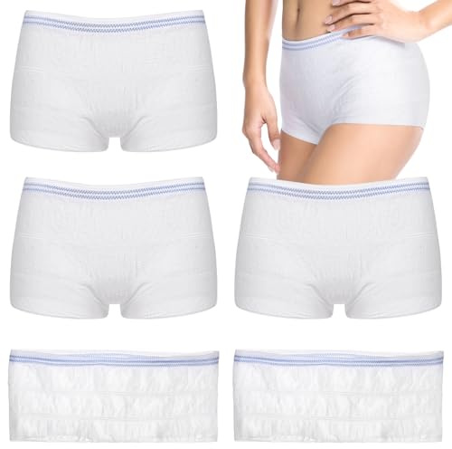 6Pcs Fix Wiederverwendbare Netzhose 6Pcs Waschbare Netzhose Atmungsaktive Inkontinenzpads Slips für Frau Mann L