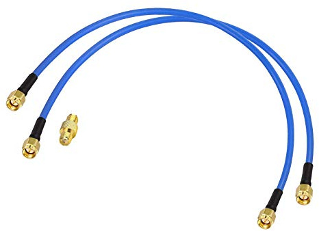 Bingfu SMA Male to SMA Male RG402 0.141 Semi Flexible Coaxial Jumper Cable 12 inch 30cm (2-Pack) for Portable VNA Vector Network Analyzer Antenna Analyzer Spectrum Analyzer SWR Meter Tester