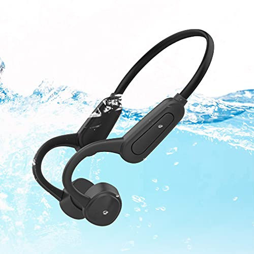 AQUYY Cuffie Wireless per Nuoto Open-Ear Auricolari Bluetooth 5.0 a Conduzione Ossea, IPX8 Impermeabili 16GB Nuoto Lettore MP3, Cuffie Senza Fili Stereo da Sportivi Corsa per Bambini Adulti Black