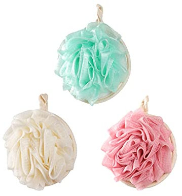 YAYA2021-SHOP Peeling Waschlappen 3Pack Dusche LOOFAH Balls Duschbad Schwamm Peeling Körperwäsche Peeling für Siky Skin, tief sauber Peeling-Handtuch für den Körper (Color : D)