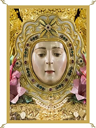 Porras E&B Virgen del Rocio Balconera Colgadura Repostero 70x100 cm Regalo romeria el rocio candelaria Almonte