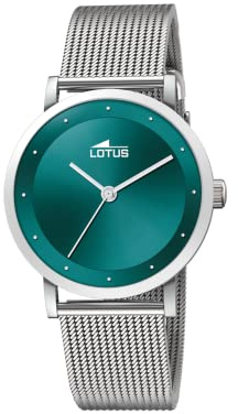 LOTUS Montre Femme Analogique en Acier Inoxydable 316l Argenté | Mouvement à Quartz, Verre Minéral Haute Résistance, Étanche 5 ATM 18790/6, Minimalist for Her