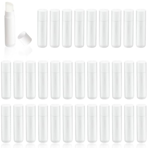 RYAN 70 Piezas Barra de Labios Tubo de Lápiz Labial Barra de Labios Vacía Tubos Tubo Bálsamo Labio con Fondo de Torsión y Tapa Contenedor para Bálsamo Labial Casero