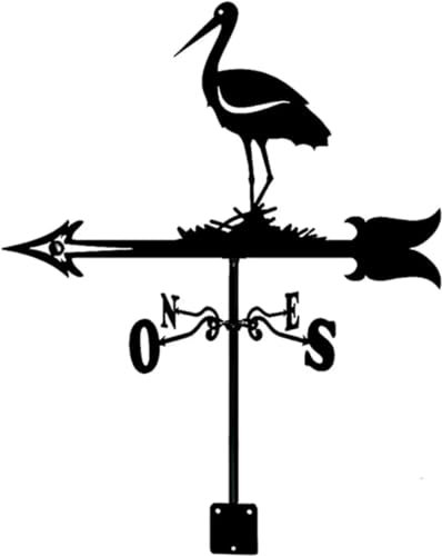 Wetterfahne aus Edelstahl, Tiermotiv, Metall, für Dach, Garten, Terrasse, Dekoration, Zubehör, Außenmessung, Windgeschwindigkeitsrichtung, exquisit, langlebig und praktisch