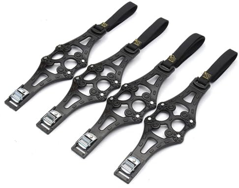 Schneeketten 4/8PCS Auto Anti-skid Kette Allgemeine Zweck Schnee Schlamm Reifen Universal Nicht-slip Verdickt Verbreiterten rad Schnee Kette Winter Lkw. (Color : Black 4pcs)