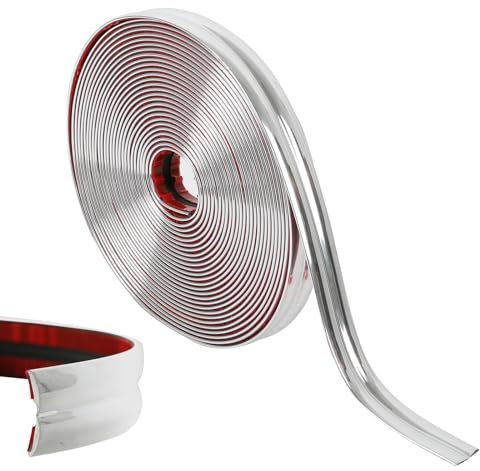 Dehnfugenband Randdämmstreifen Selbstklebend,2cm*10m Abdichtungsstreifen,Eckfalzstreifen,Tapetenfalzstreifen,Tür- und Fensterecken,Wasserfeste Zierstreifen,Selbstklebende Wandverkleidung (Silber)