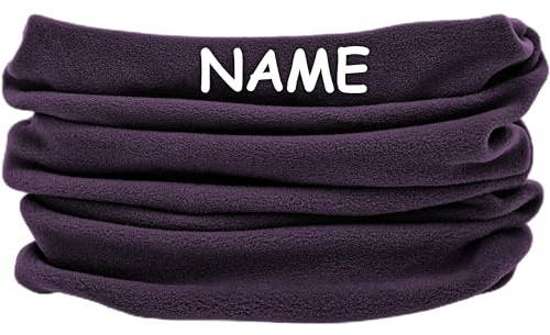 alles-meine.de GmbH Multifunktionstuch - Loop - viele Farben wählbar - Microfaser Fleece - lila - violett - UNIVERSAL Größe - inkl. Name - Schlauchschal/Pulswärmer/Halstuch /..