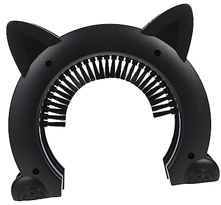 TOGEVAL Innentür Für Haustiere Katzentür Aus Kunststoff Mit Pinsel Design Für Türen Katze Eingangstür Für Haustier Innentür