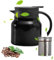 DASIAUTOEM Kaffeekanne Thermo, 1L Teekanne Thermo, Kleine Thermoskanne mit Siebeinsatz Edelstahl, Kaffeekanne Thermoskanne Hält mit Herausnehmbarer, Abnehmbare Thermo Teekanne für Hausküchen Cafés