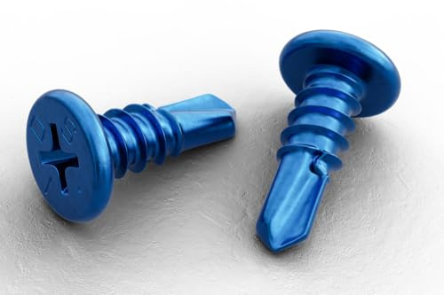 IDS Selbstbohrende Profilverbindungsschrauben 4,2x12 mm SlimHead Blue – Trockenbau Schrauben für Stahlprofile CW UW CD60 UD30 – Bohrschrauben mit Ruspert Beschichtung – 500 Stück inkl. Bit PH2