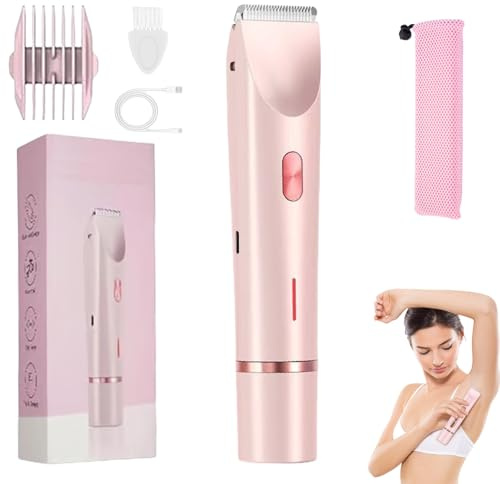 Yagerod Sianova Bloomshave - 2-In-1 Damen Körperrasierer, Sianova Rasierer Bloom Shave, Ipx7 Wasserdicht, Nass-/Trockenrasierer, Für Gesicht, Bikinizone, Achseln, Beine, Arme, Körper(Rosa)
