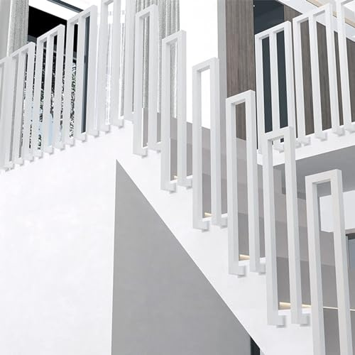 U-Shaped Stair Railing - Wall-Mounted Anti-Slip Metal Safety il for Indoor/Outdoor Use, Decorative Fence for Hallways, Villas, and Gardens