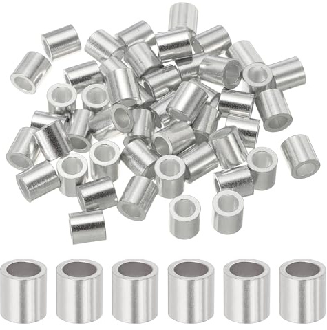 QUARKZMAN 8,5mm Lange Seilklemmen 5,5mm Innendurch Silber 50 Stück