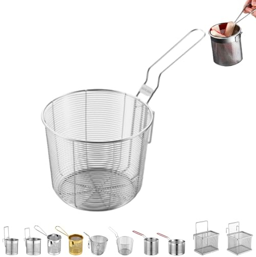Cestello per Pasta in Acciaio Inox,Divisorio per Cottura,Cestello per Pasta separata,Mestolo per Spaghetti,Cestelli Separato per Pentola Ideale per Scolare Spaghetti e Noodles Set, per verdure
