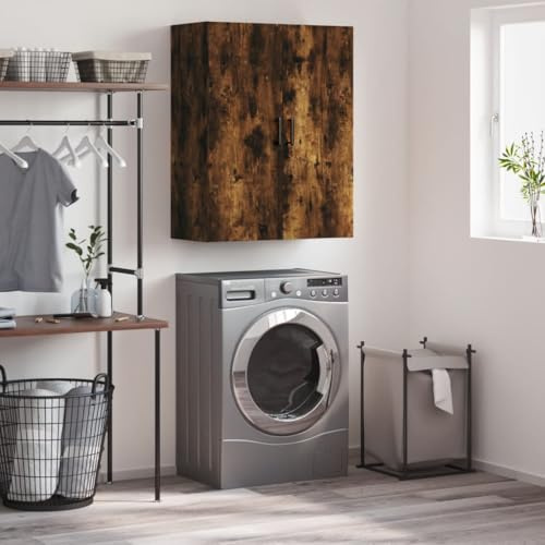 Lumanois Armario de Pared Roble Ahumado 69,5x34x90 cm,Mobiliario,Armarios y Almacenamiento,Aparadores,27.82kg-828433