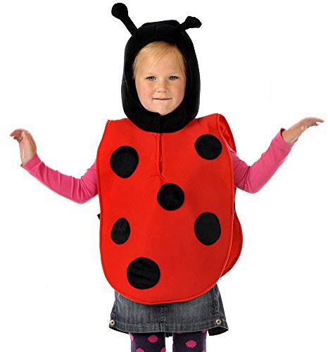 PRETEND TO BEE Ladybird Tabard utklädningsdräkt för barn, 3-7 år