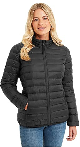TOG24 Gibson Womens Quilted Lightweight Puffer Jacket, Padded Hiking Casual | Polyester, Coat, Windproof, Insulated, Recycled fabric, Full zip, Ribbed cuffs, Elasticated, Walking, Camping