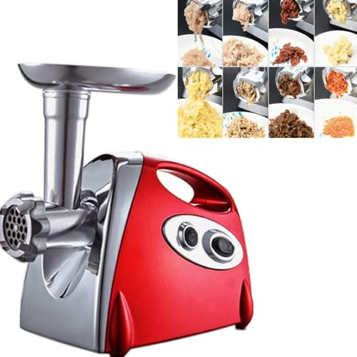MNBVH Commercial Electric Stainless Steel Meat Grinder, Automatic Sausage Food Mincer Machine, Rapid Grinding, Suitable For Home Kitchen Use
