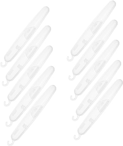 OHPHCALL 10piezas Estuche De Viaje para Cepillos De Dientes Portátil y Ligero Caja Transparente para Almacenamiento De Cepillo y Pasta para Camping y Viajes