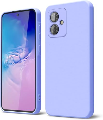 GOGME Funda para Motorola Moto G54 5G Capa con Forro de Microfibra Antiarañazos Líquida Silicona Carcasa Antigolpes Protector Móvil Case Cover, Morado