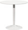 HOMCOM Esstisch 80 x 80 cm rund Küchentisch für 2 Personen Esszimmertisch mit Stahlbein, Rutschfester Fußauflage Säulentisch moderner Kaffeetisch für Küche, Esszimmer und Wohnzimmer Weiß