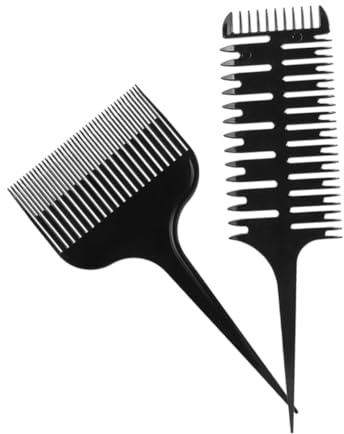 SAFIGLE Peine Profesional Multifuncional Para Teñir y Seccionar Cabello, Set De 2 Unidades, Tamaño Estándar, Resistente y Preciso, Adecuado Para Peluqueros y Estilistas, Uso Salones y Doméstico