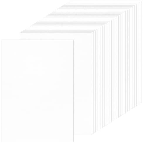 30 Blätter Weißes Kartonstoff Baupapier A4 Größe 250gsm/92lb | PENPRIS Doppelseitiges Schweres Kartonpapier Für Drucker, Zeichnen, Karten, Speisekarten PAC09WHA430