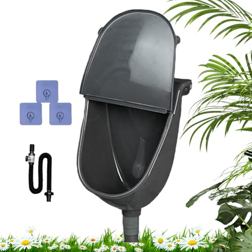 Wasserlose Urinal Mit Deckel Für Männer, Wand Pissoir Kunststoff Urinale Für Den Außenbereich, Spülbares Bad Urinal Mit Abdeckung, Verstellbarer Spülmechanismus Mit Schlauch Für Camping, Garten