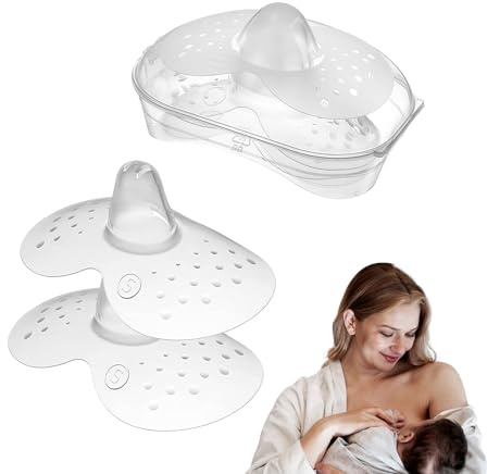 2 Stück Stillhütchen S, Waschbare Stilleinlagen,Weiches Silikon, Wiederverwendbar, Für Maximalen Hautkontakt Zwischen Mutter Und Kind