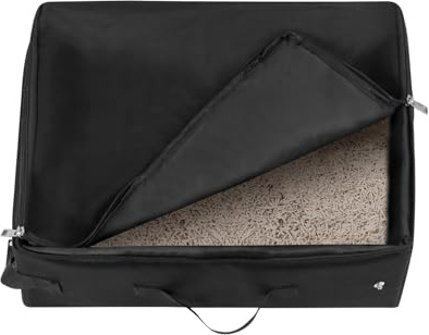 de de Viaje, de portátil para Gatos, de Transporte Plegable Impermeable a Prueba de Fugas Gris con asa de Tapa, Suministros duraderos para Mascotas para Uso de Viaje, diseño