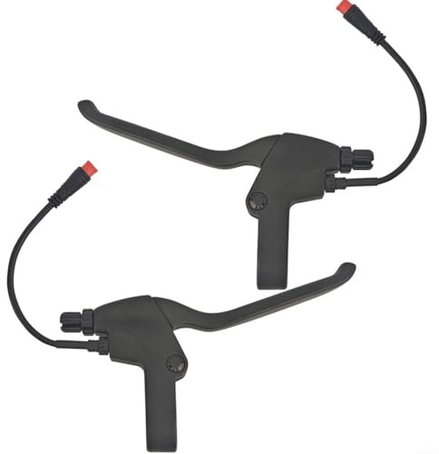 BlesConi Set di leve freno Power Off per bici elettrica, in lega di alluminio, manico da 118 mm con interfaccia 2 pin 2Y per mountain bike e scooter (impermeabile a 2 pin)