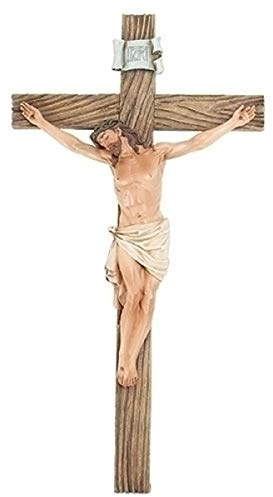 Joseph's Studio by Roman Inc., Crosses and Crucifixes Collection, 20.5H CRUCIFIX,Religious Statue, Memorial Gift, Holy Figurine, Saint, Crucifix, Prayer Home Décor (20x11x2)