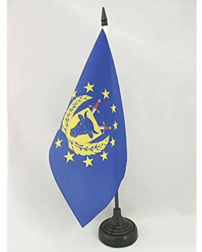 AZ FLAG bordsflagga väpnade styrkor Europeiska unionen 21 x 14 cm - liten EU-armé kontorsflagga 14 x 21 cm