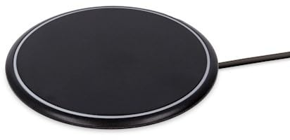 MaxLife Chargeur sans fil, chargeur inductif, rond, fin, discret, noir, universel, 10 W, câble de 1 m inclus