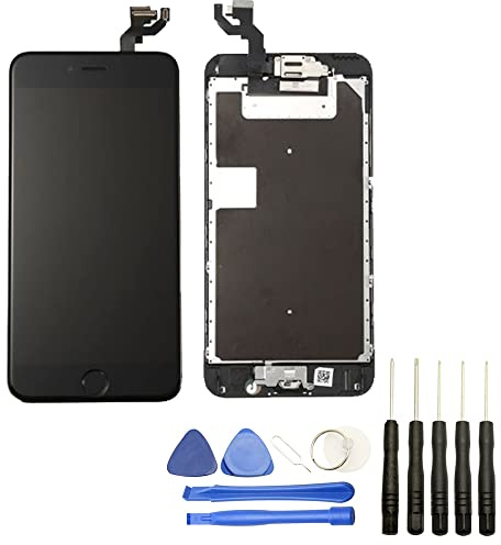 Visiodirect® Ecran Complet: Vitre + LCD Compatible avec iPhone 6S Noir + Kit Outils