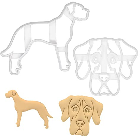 Satz von 2 Deutsche Dogge Ausstechform, 2 Teil