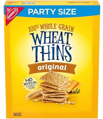 Wheat Thins Original Snacks, Whole Grain Wheat Crackers, Snack Crackers, Party Size, 20 oz