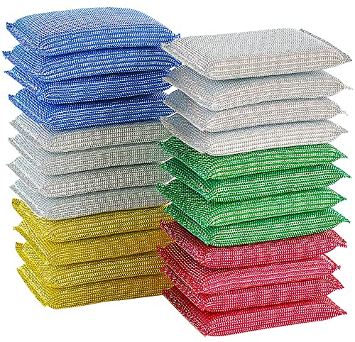 SSyang 20Pcs Spugne per Pulizia Della Cucina,Spugna da Cucina in Cellulosa Spugna Detergente Antigraffio Spugnette Cucina Colorate,per Auto Cucina Bagno e Pulizia dei Vetri(Colore Misto)