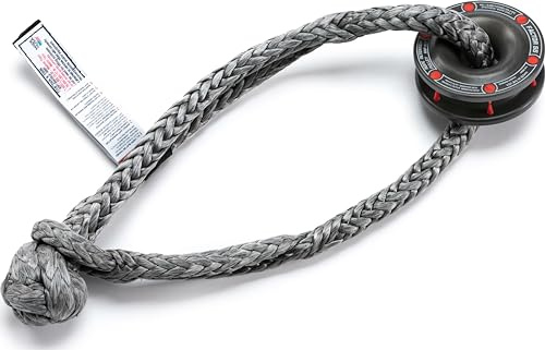 Factor 55 Rope Retention Pulley XTV (RRP XTV) and Standard Duty 10 Soft Shackle Combo for Use with Synthetic Rope, for UTV/ATV Powersport Vehicles
