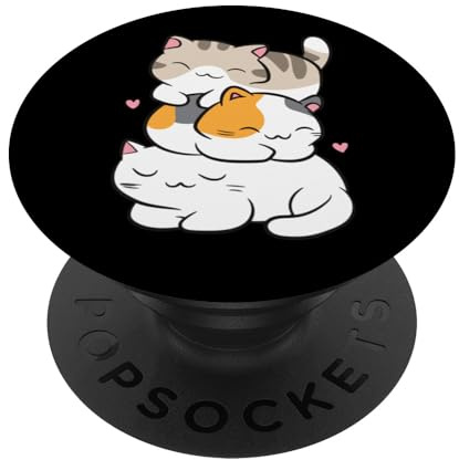 Kawaii Katzen schlafende Katzenliebhaber süße Katzen PopSockets Klebender PopGrip