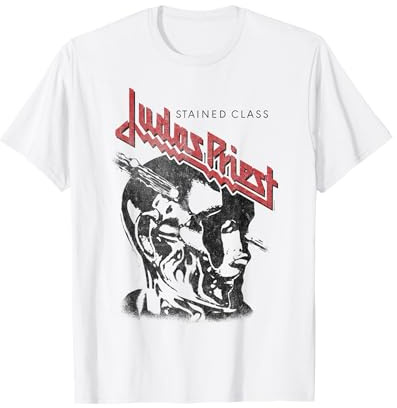 Judas Priest – Stained Class Black On White T-Shirt
