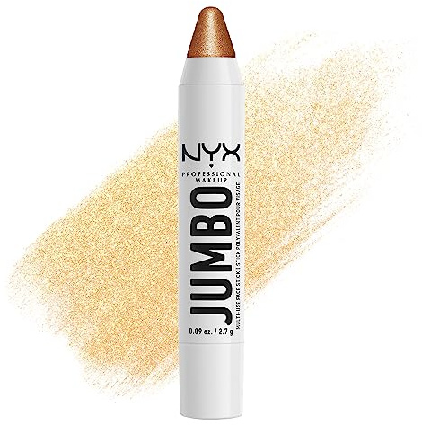 NYX Professional Makeup Schimmernder Highlighter Stift für das Gesicht, Für individuelle Looks, Intensive Farbe, Highlighter Pen mit pflegenden Ölen, Jumbo Highlighting Stick, Farbe: Apple Pie