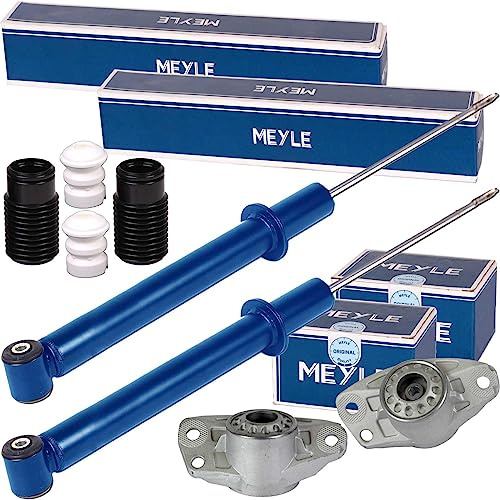 2x MEYLE Stoßdämpfer + Domlager + Protection-Kit hinten für Golf 5 + 6 SCIROCCO