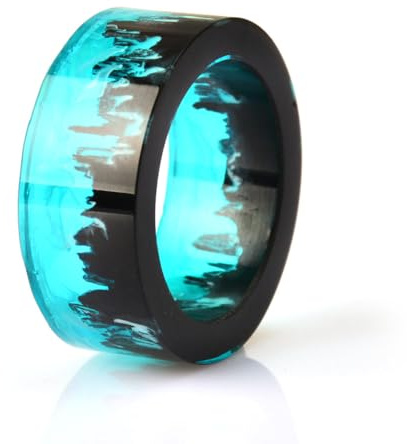 Anello Epossidico In Plastica Fatto A Mano Unico, Anelli Luminosi, Anello Luminoso Luminoso Che Si Illumina Al Buio, Anelli Per Donne E Uomini Regalo Di Gioielli Per Feste, Anelli Di Moda,11/11.5