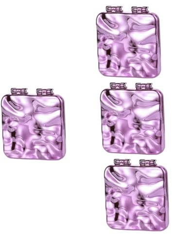FRCOLOR 4stücke Handspiegel Doppelseitig Tragbar Faltbarer Kosmetikspiegel Für Make-up Und Reisen Für Handtasche Hochwertiger Make-up Spiegel Für Damen Und Herren