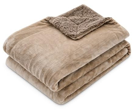 Paco Home Kuscheldecke Flauschig Decke Sofa Sherpa Sofaüberwurf Couchdecke Wohndecke Wohnzimmerdecke Wendbar Skandi, Farbe:Braun 1, Größe:200x240cm