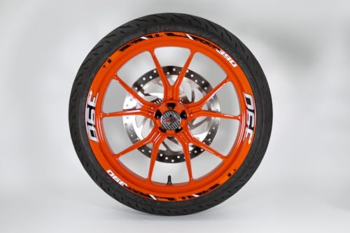 Felgenrand Aufkleber Felgenrandaufkleber Motorrad Sticker Set kompatibel mit KTM 390 Duke X710158VA