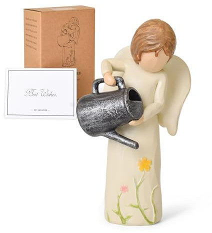 Loyzcy Garten Geschenke für Frauen, Engel Figur für Gärtner, Neue Haus Geschenkideen, Geburtstagsgeschenk für Frauen, Gartendeko Ornament für Mama Deko für Garten deko draußen Balkon Deko
