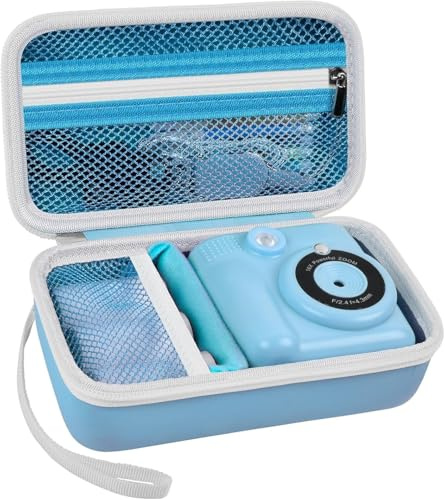 Grapsa Sac pour appareil photo instantané pour enfants, Bleu, liten, organiseur de sac